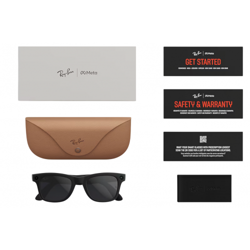 Умные очки Ray-Ban Meta* Wayfarer Gen 2 Shiny Transparent Grey, Фотохромные линзы Clear to Sapphire Transitions (RW4012), размер M
